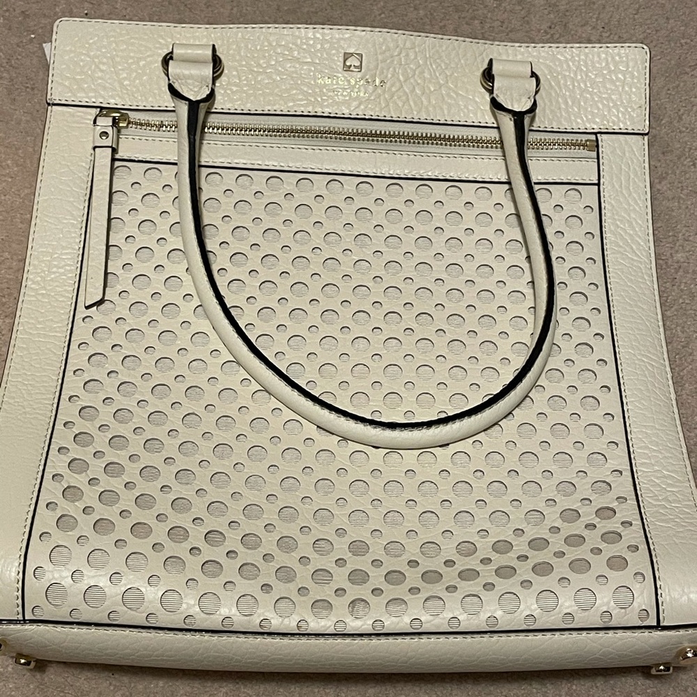 Brand new with tags Kate Spade white leather tote